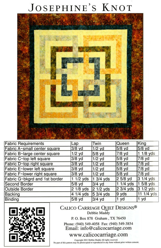 Josephines Knot Quilt Pattern , quilting and craft projects