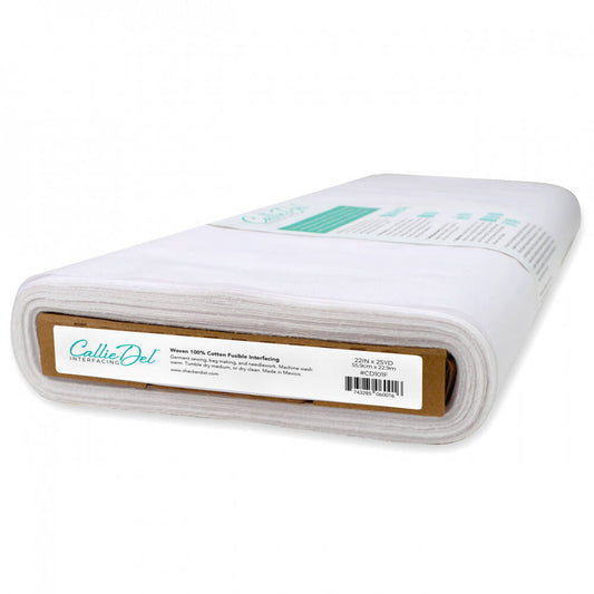 Callie Del Woven 100% Cotton Fusible Interfacing 559 mm for applique, sewing and craft projects