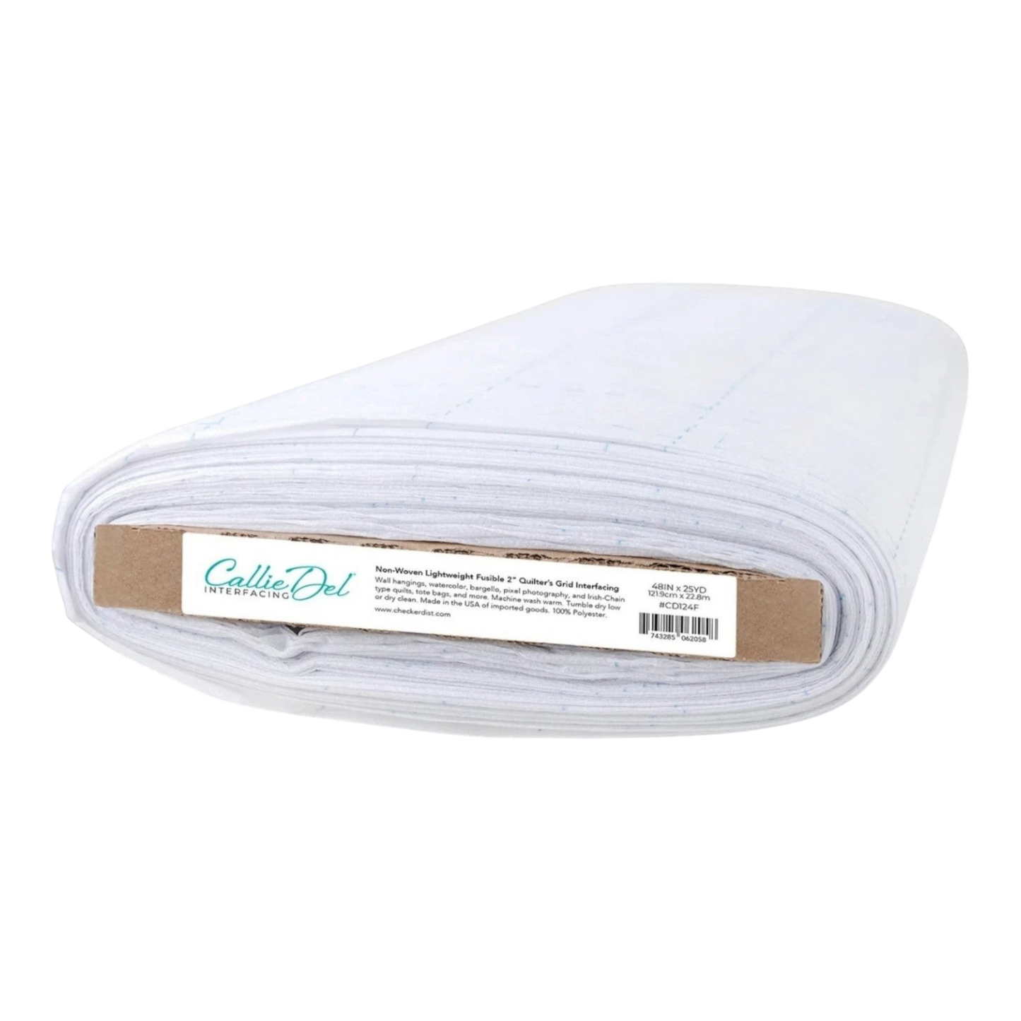 Callie Del Non-Woven Lightweight Fusible 2in Quilter's Grid Interfacing 48in wide