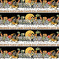 Pumpkin Patch - Barn Dance Border Stripe White for garment repair, mending and sewing projects
