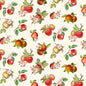 Orchard Valley - Cream Tossed Apples With Leaves sewing and quilting product