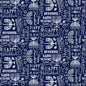 Navy Menorah & Happy Hanukkah Text Christmas sewing and quilting product