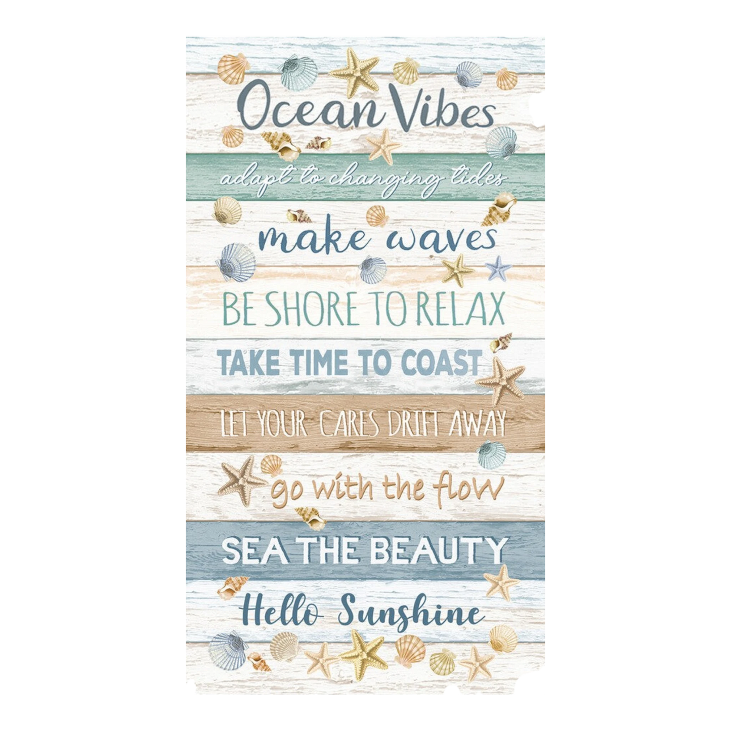 Ocean Vibes Panel for patchwork, quilting and sewing