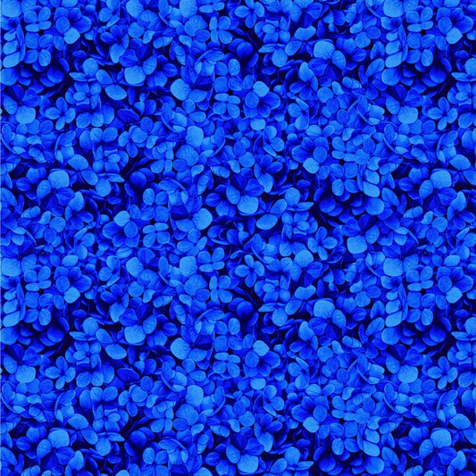 Midnight Bloom - Navy Packed Hydrangea Petals sewing and quilting product