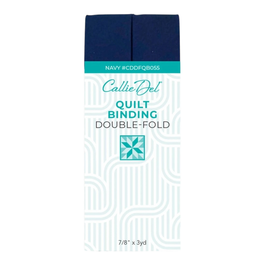 Double Fold Quilt Binding Navy , quilting and neat fabric finishing
