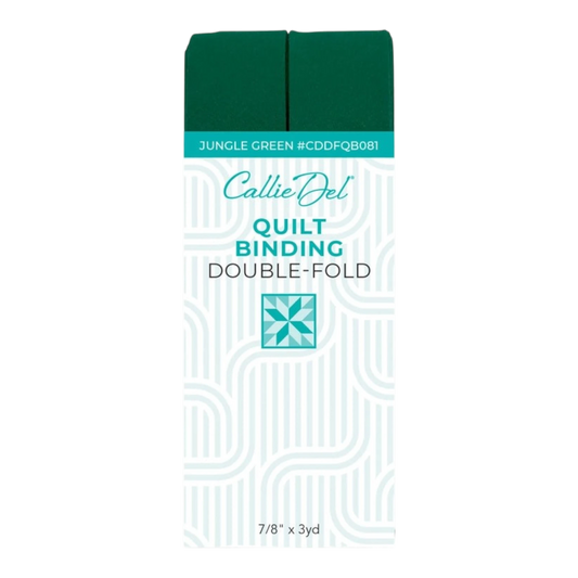 Double Fold Quilt Binding Jungle Green , quilting and neat fabric finishing