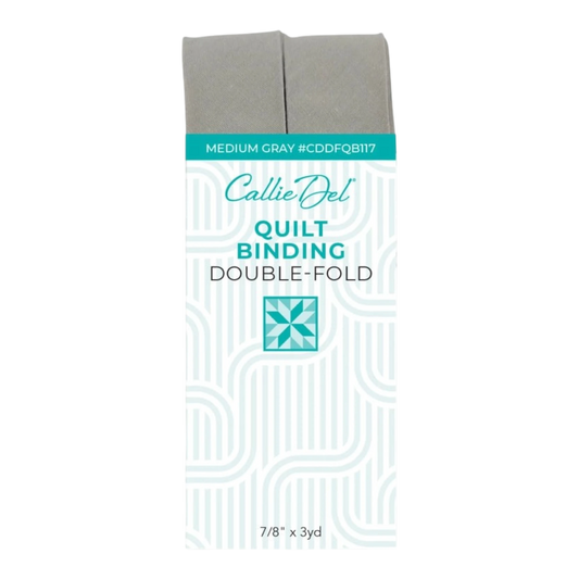 Double Fold Quilt Binding Medium Gray , quilting and neat fabric finishing