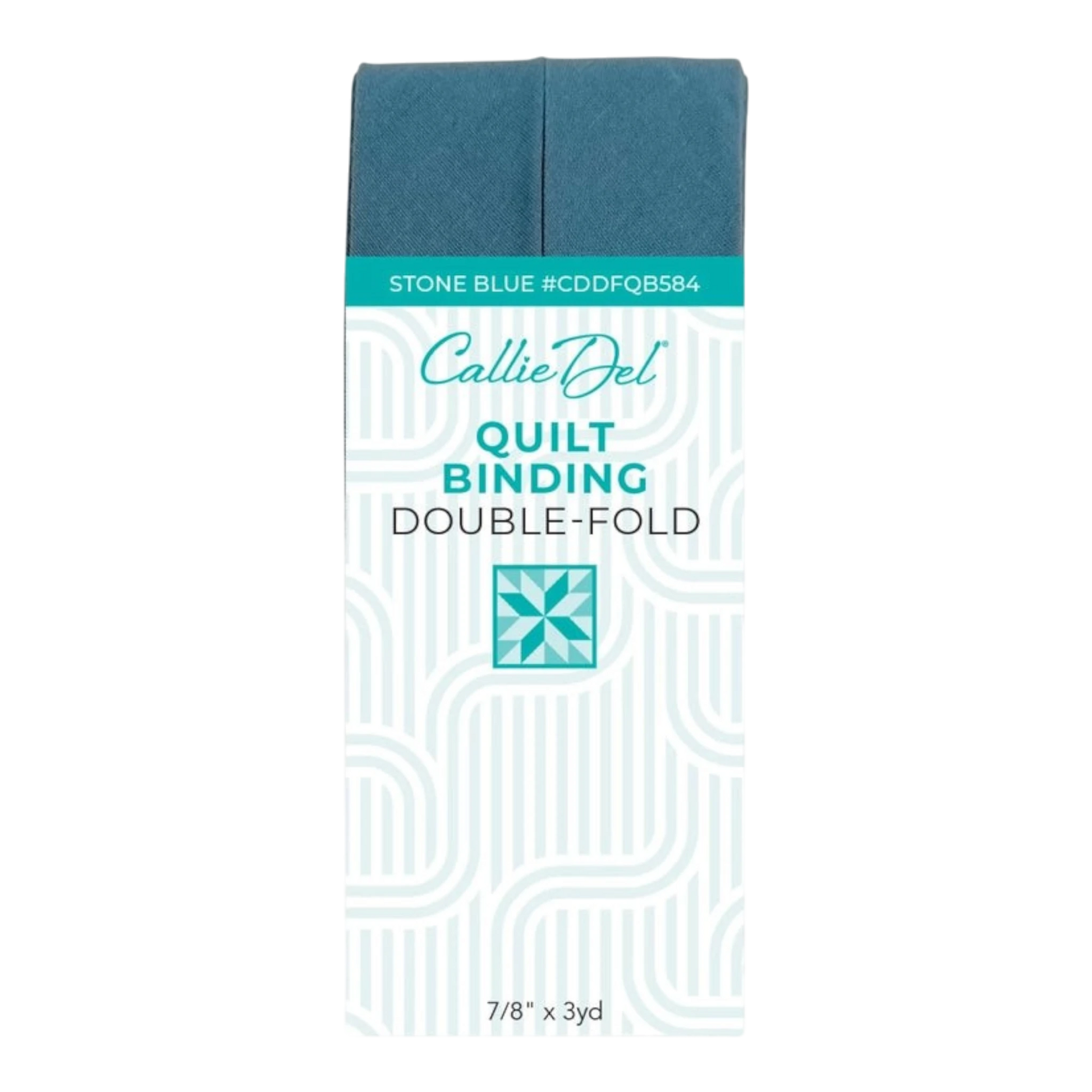 Double Fold Quilt Binding Stone Blue , quilting and neat fabric finishing