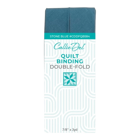 Double Fold Quilt Binding Stone Blue , quilting and neat fabric finishing
