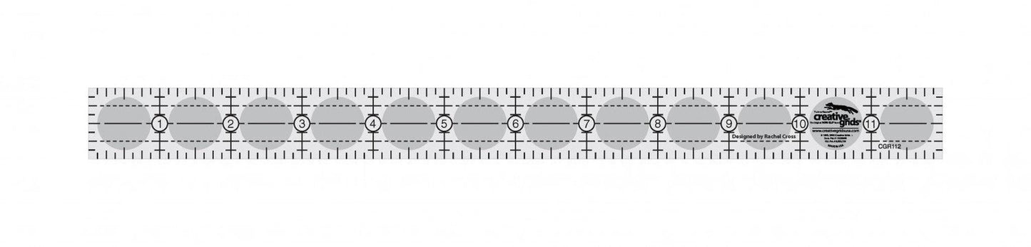 Quilt Ruler 1 x 305 mm CGR112 for precise cutting, marking and patchwork