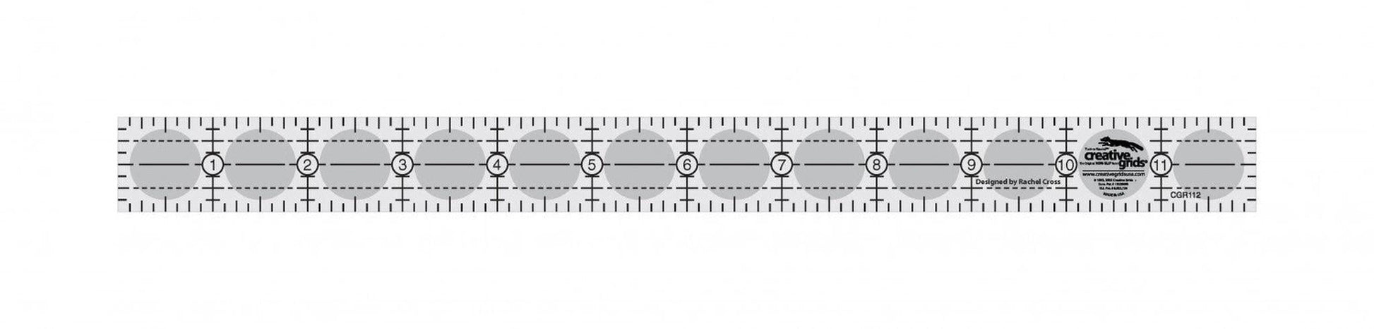 Quilt Ruler 1 x 305 mm CGR112 for precise cutting, marking and patchwork