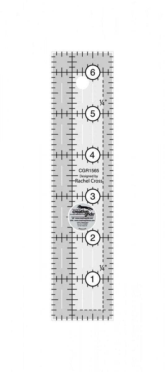 Quilt Ruler 38 mm x 165 mm - CGR1565 for precise cutting, marking and patchwork