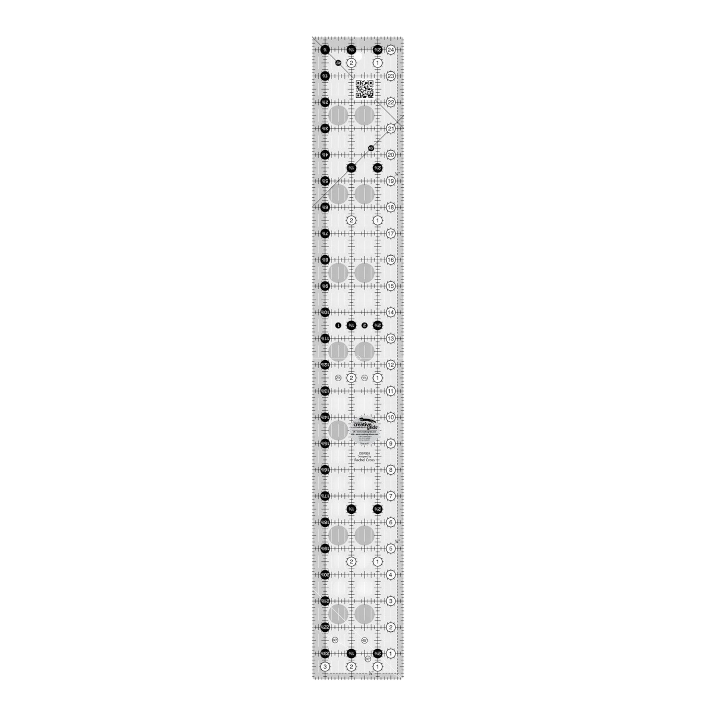 Rectangle Ruler 89 mm x 470 mm for precise cutting, marking and patchwork