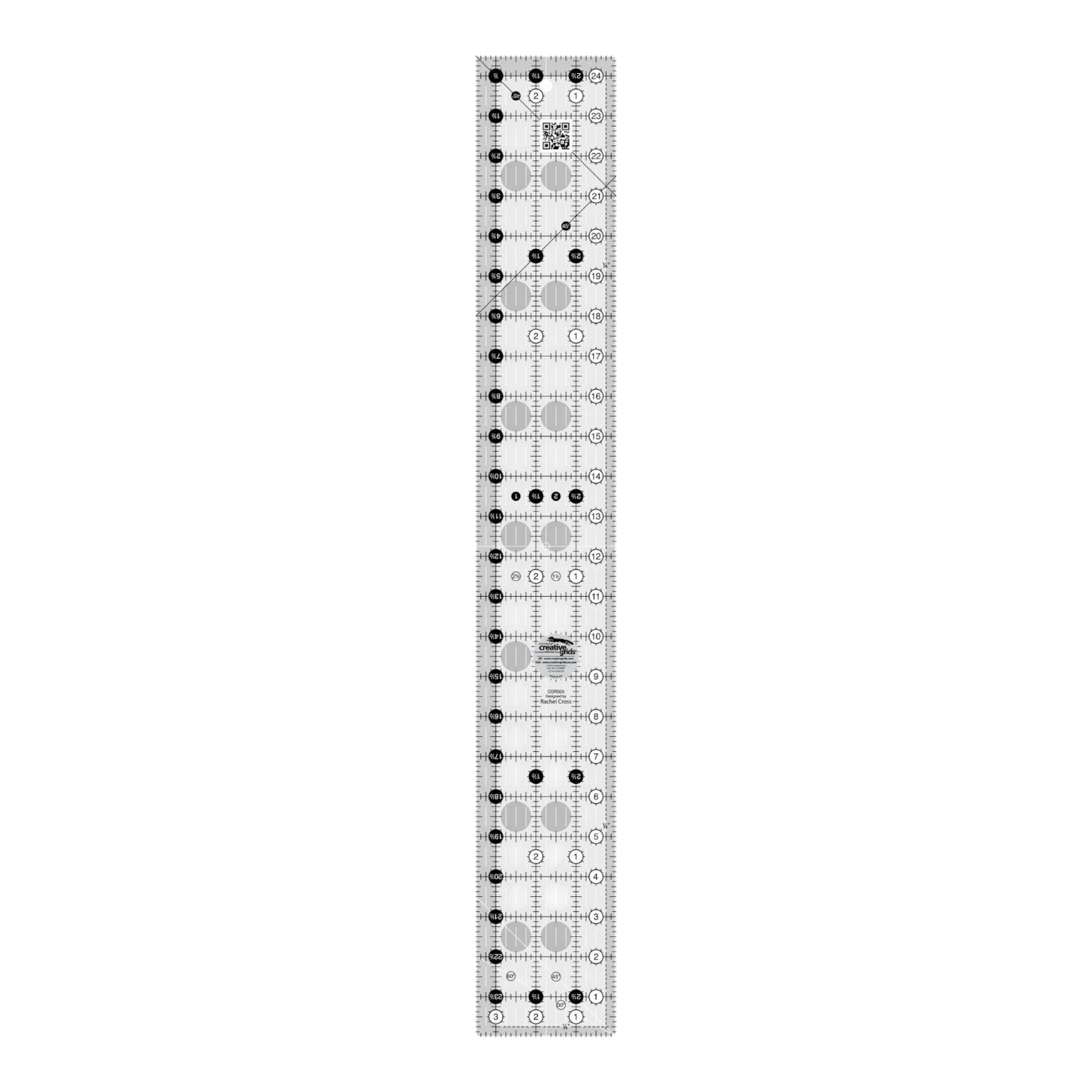 Rectangle Ruler 89 mm x 470 mm for precise cutting, marking and patchwork
