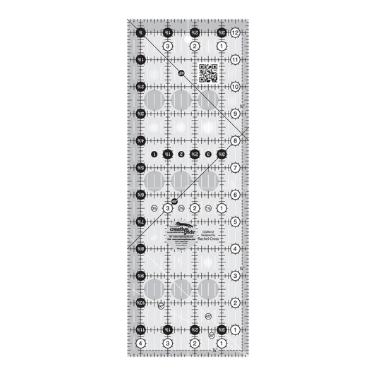 Quilt Patchwork Ruler 4.5 x 318 mm Rectangle - CGR412 in for garment repair, mending and sewing projects