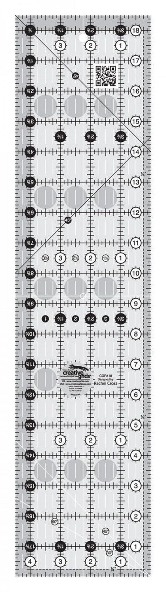 Quilt Patchwork Ruler 4.5 x 470 mm Rectangle - CGR418 in for garment repair, mending and sewing projects