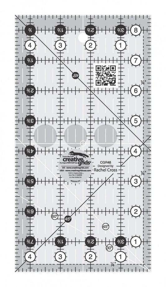 Quilt Patchwork Ruler 114 mm x 216 mm Rectangle - CGR48 for garment repair, mending and sewing projects