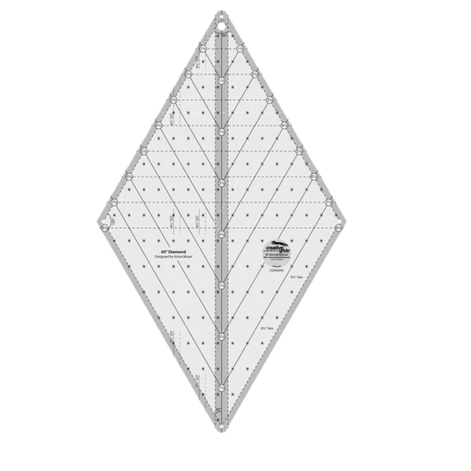 Creative Grids 60 Degree Diamond Ruler - CGR60DIA for precise cutting, marking and patchwork