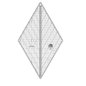 Creative Grids 60 Degree Diamond Ruler - CGR60DIA for precise cutting, marking and patchwork