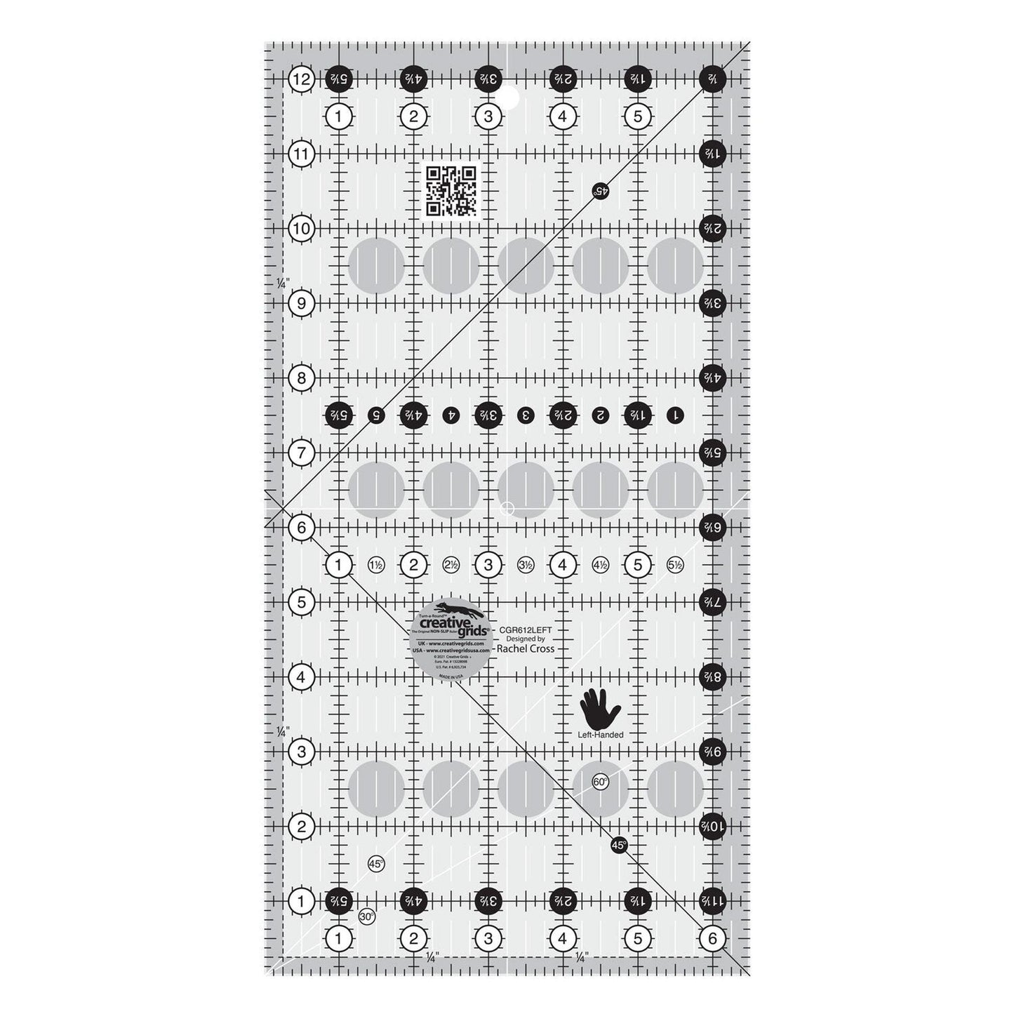 Quilt Patchwork Ruler 6.5 x 318 mm LEFT for garment repair, mending and sewing projects