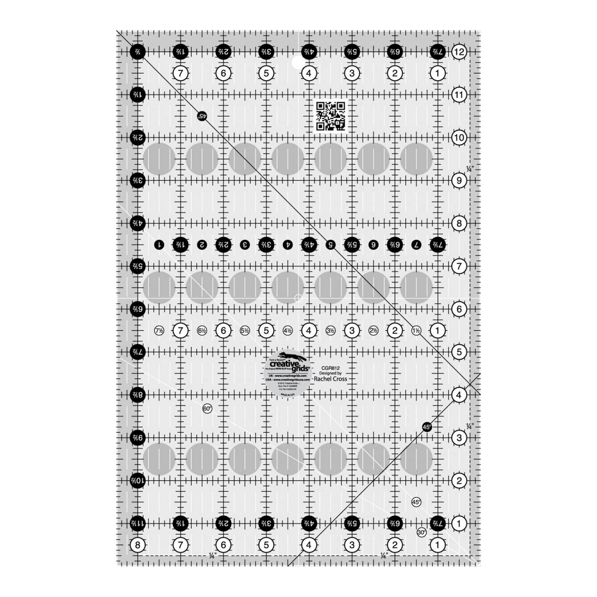 Creative Grids Quilt Ruler - 8.5 inch x 12.5 inch CGR812
