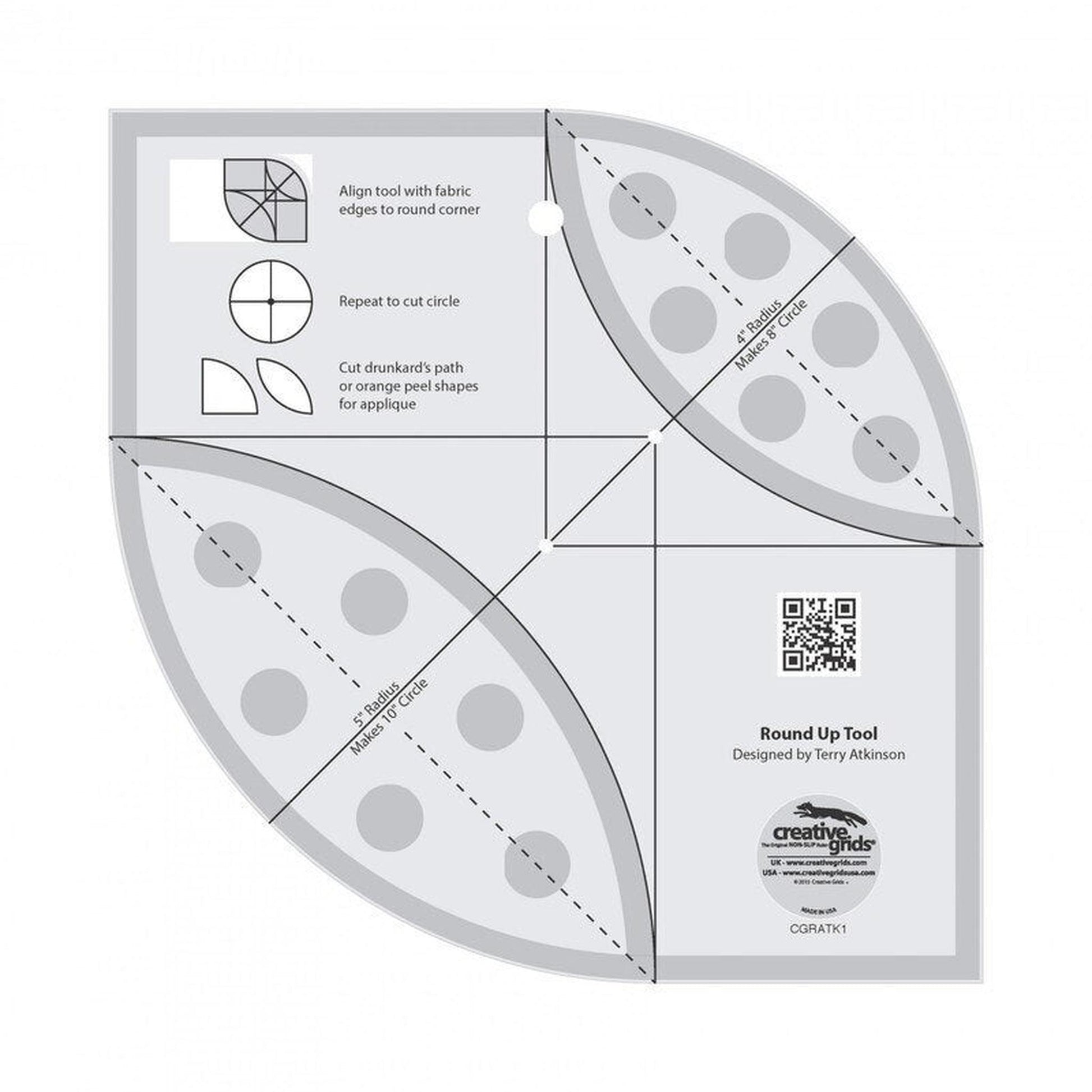 Round Up Tool and Quilting Ruler - CGRATK1 , crafting and sewing tasks