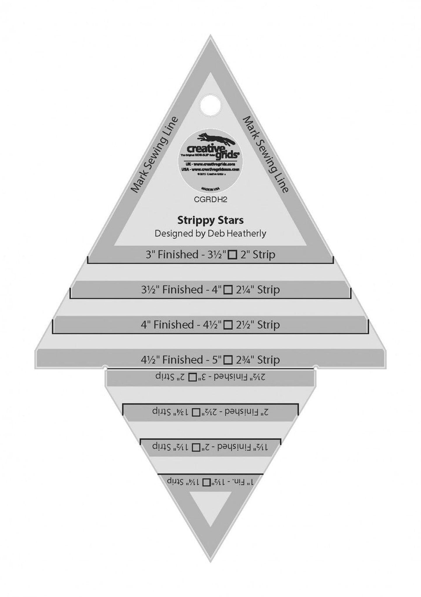 Strippy Stars Tool 127 mm x 190 mm Quilt Ruler - CGRDH2 , crafting and sewing tasks