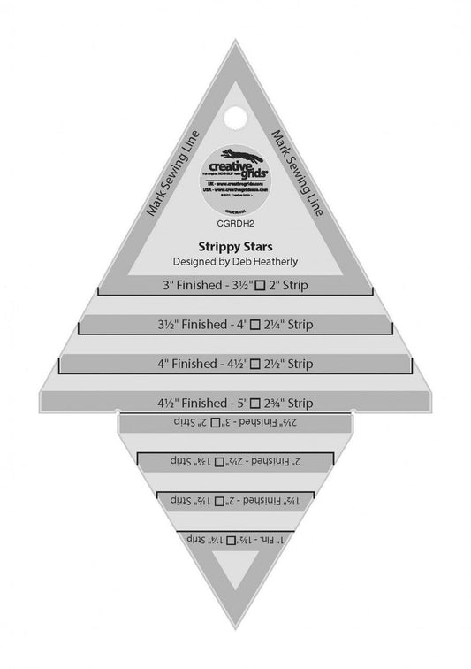 Strippy Stars Tool 127 mm x 190 mm Quilt Ruler - CGRDH2 , crafting and sewing tasks