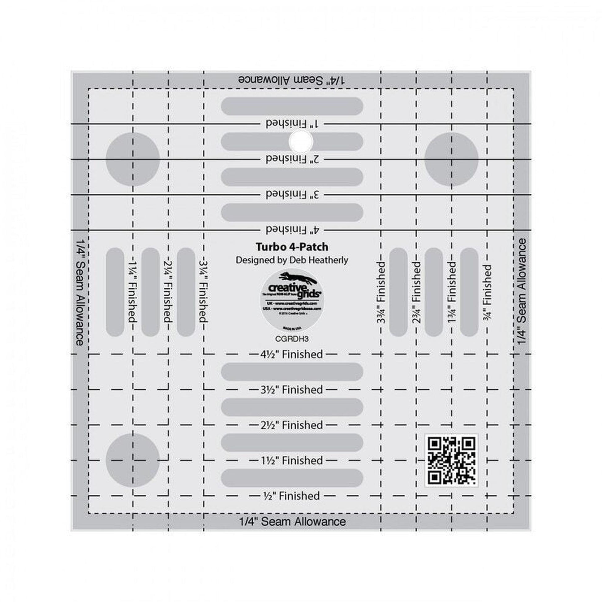 Turbo 4 Patch Template - CGRDH3 for garment repair, mending and sewing projects