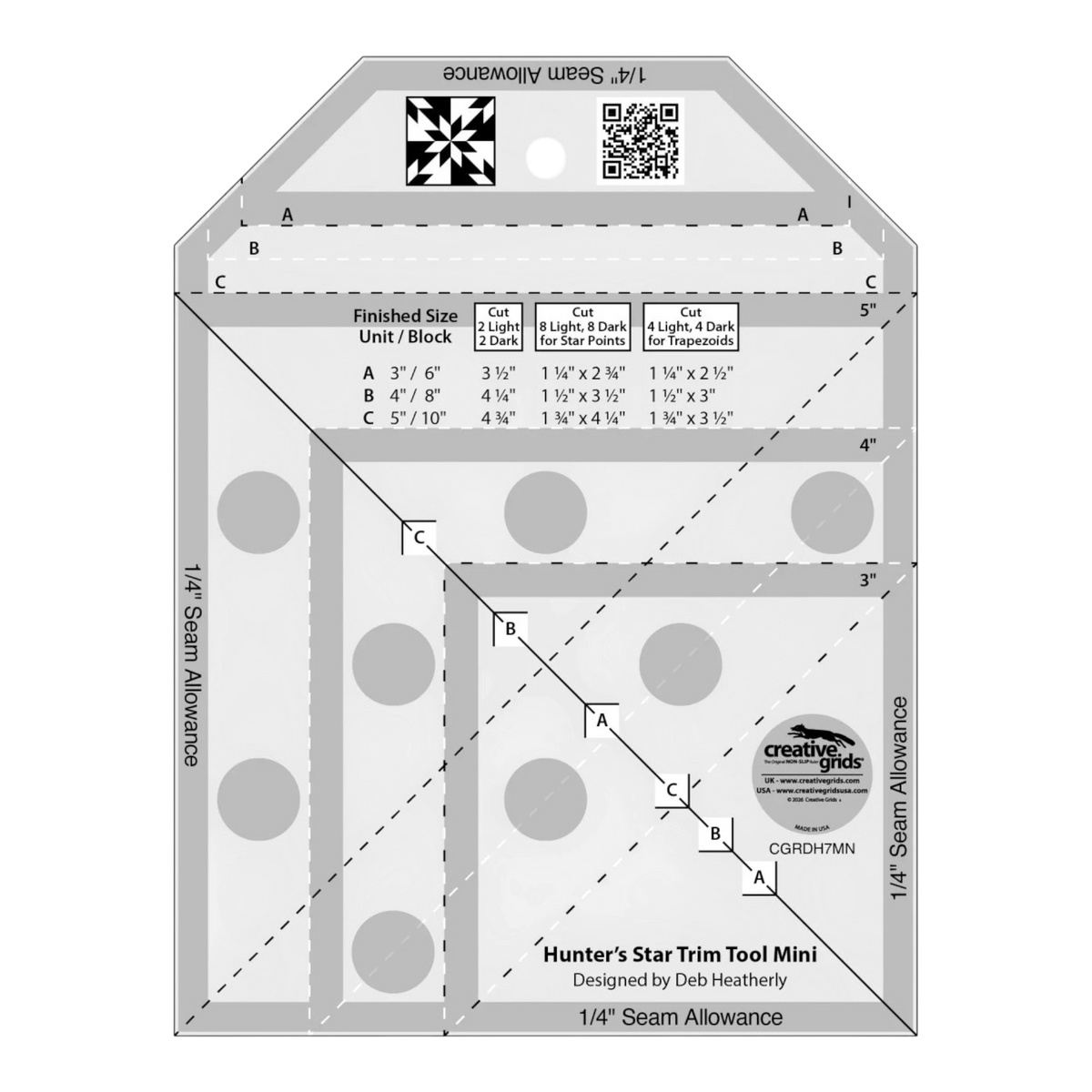 Creative Grids Hunter's Star Trim Tool Mini