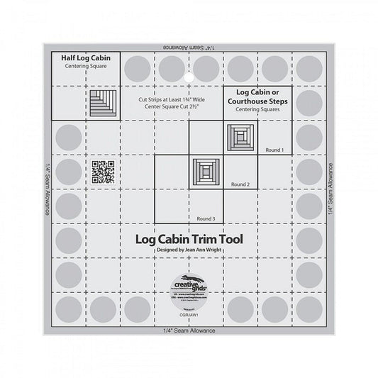 Log Cabin Trim Tool Ruler - 203 mm finished block - CGRJAW1 , crafting and sewing tasks