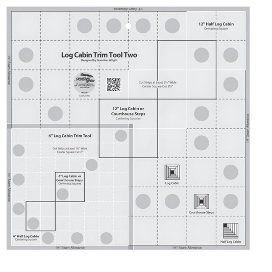 Log Cabin Trim Tool Ruler - Two 152 mm/305 mm Blocks - CGRJAW2 , crafting and sewing tasks