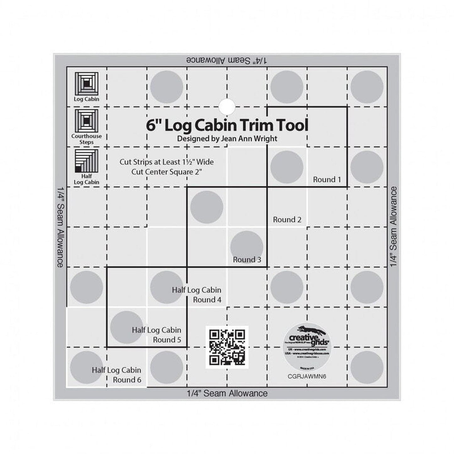 Log Cabin Trim Tool Ruler --CGRJAWMN6 , crafting and sewing tasks