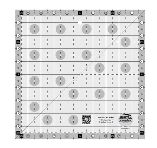 Perfect 10 Ruler - CGRPERF10 for precise cutting, marking and patchwork