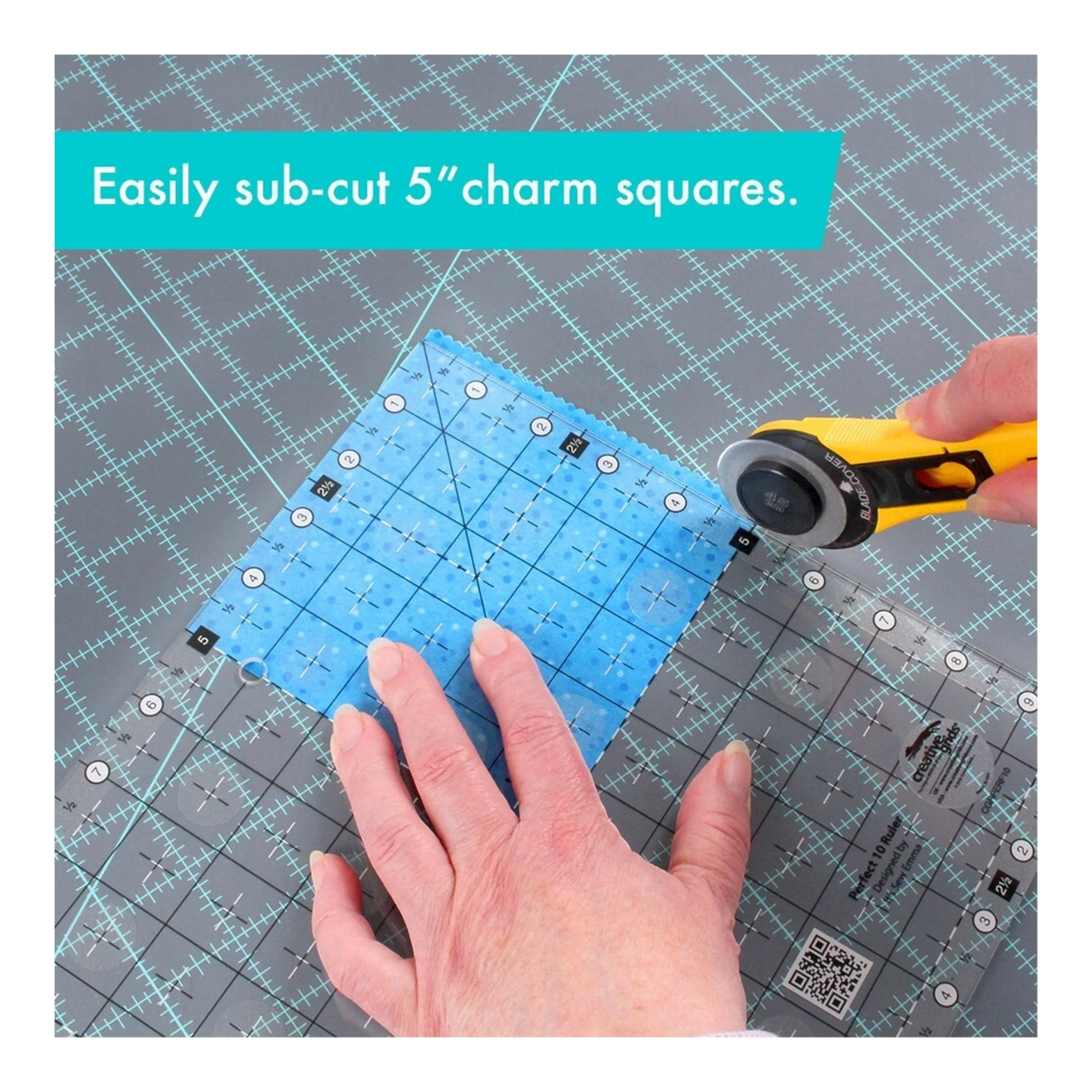 Perfect 10 Ruler - CGRPERF10 for precise cutting, marking and patchwork