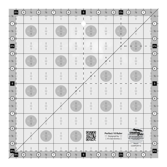 Perfect 10 Ruler - CGRPERF10 for precise cutting, marking and patchwork