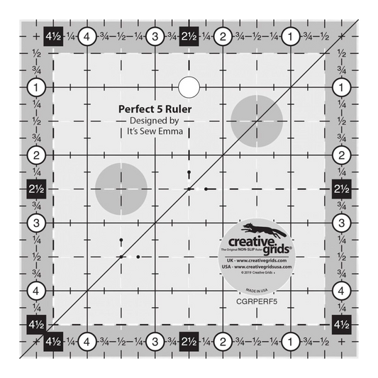 Perfect 5 Ruler - CGRPERF5 for precise cutting, marking and patchwork