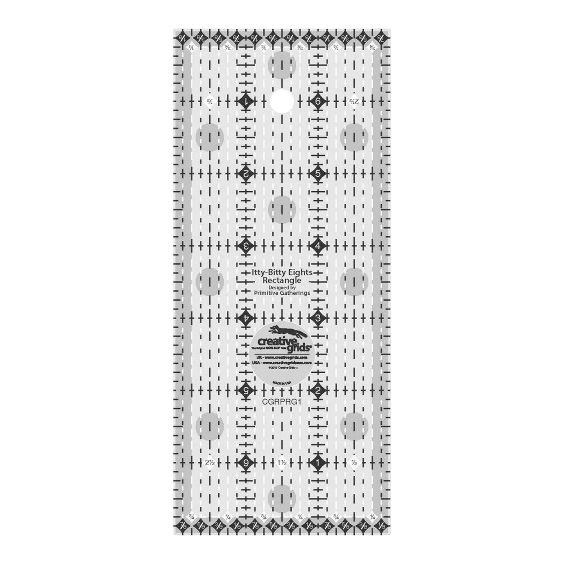Charming Itty Bitty Eights 76 mm x 178 mm Quilt Ruler - CGRPRG1 for precise cutting, marking and patchwork