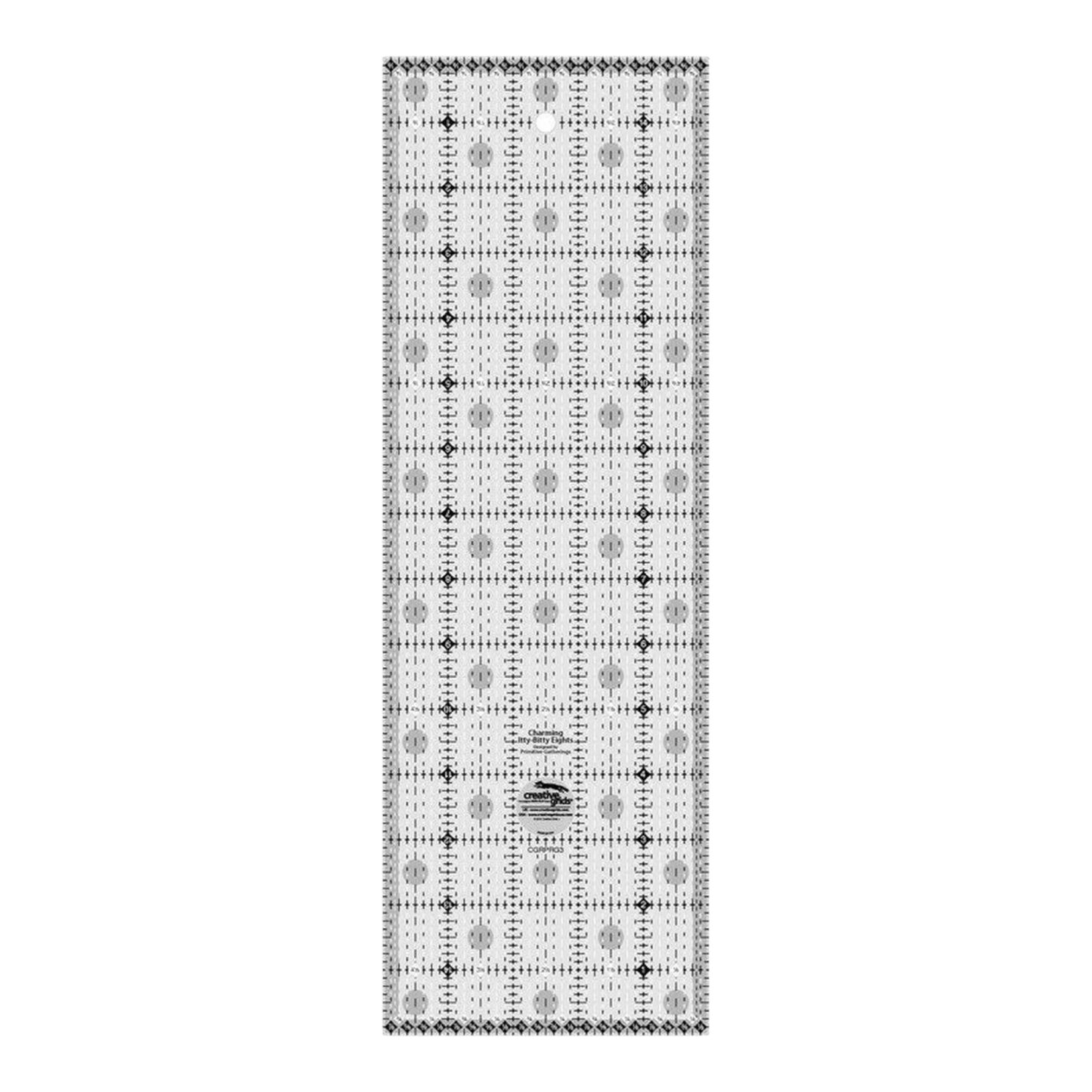 Charming Itty Bitty Eights 127 mm x 381 mm Quilt Ruler - CGRPRG3 for precise cutting, marking and patchwork