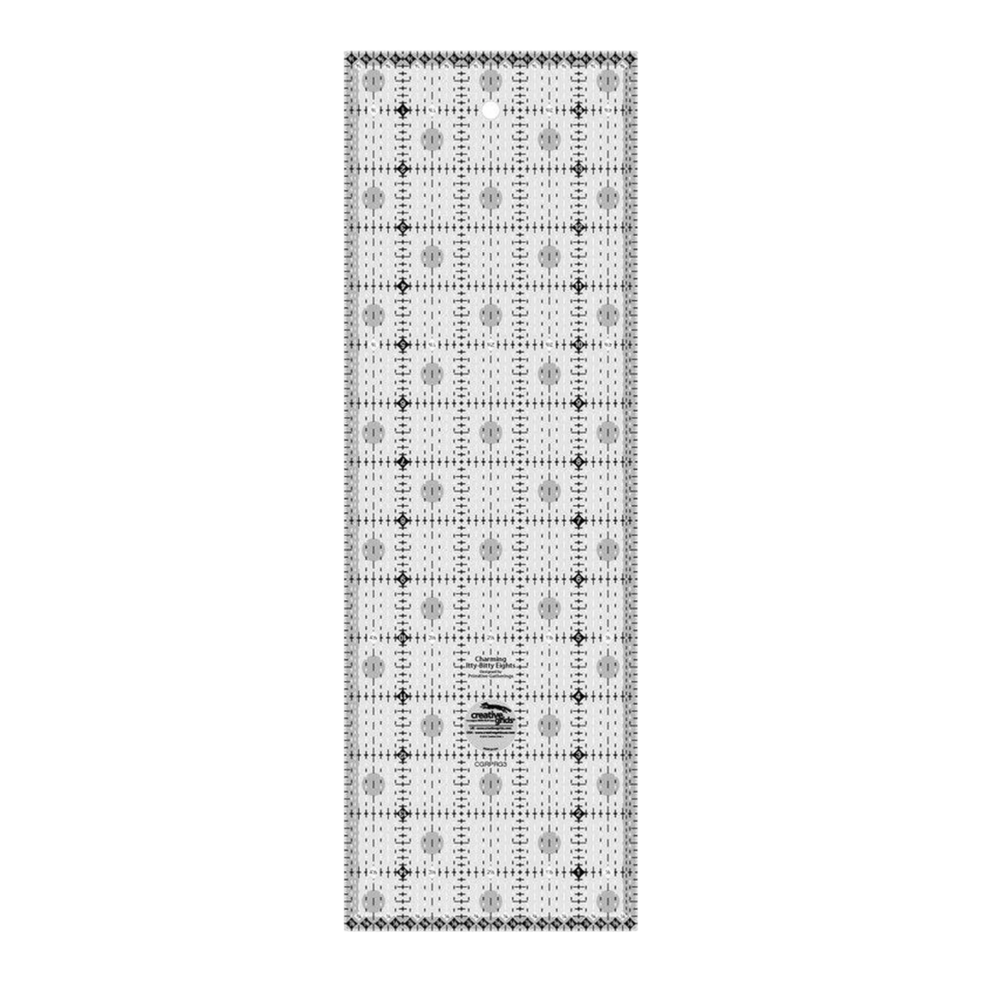 Charming Itty Bitty Eights 127 mm x 381 mm Quilt Ruler - CGRPRG3 for precise cutting, marking and patchwork