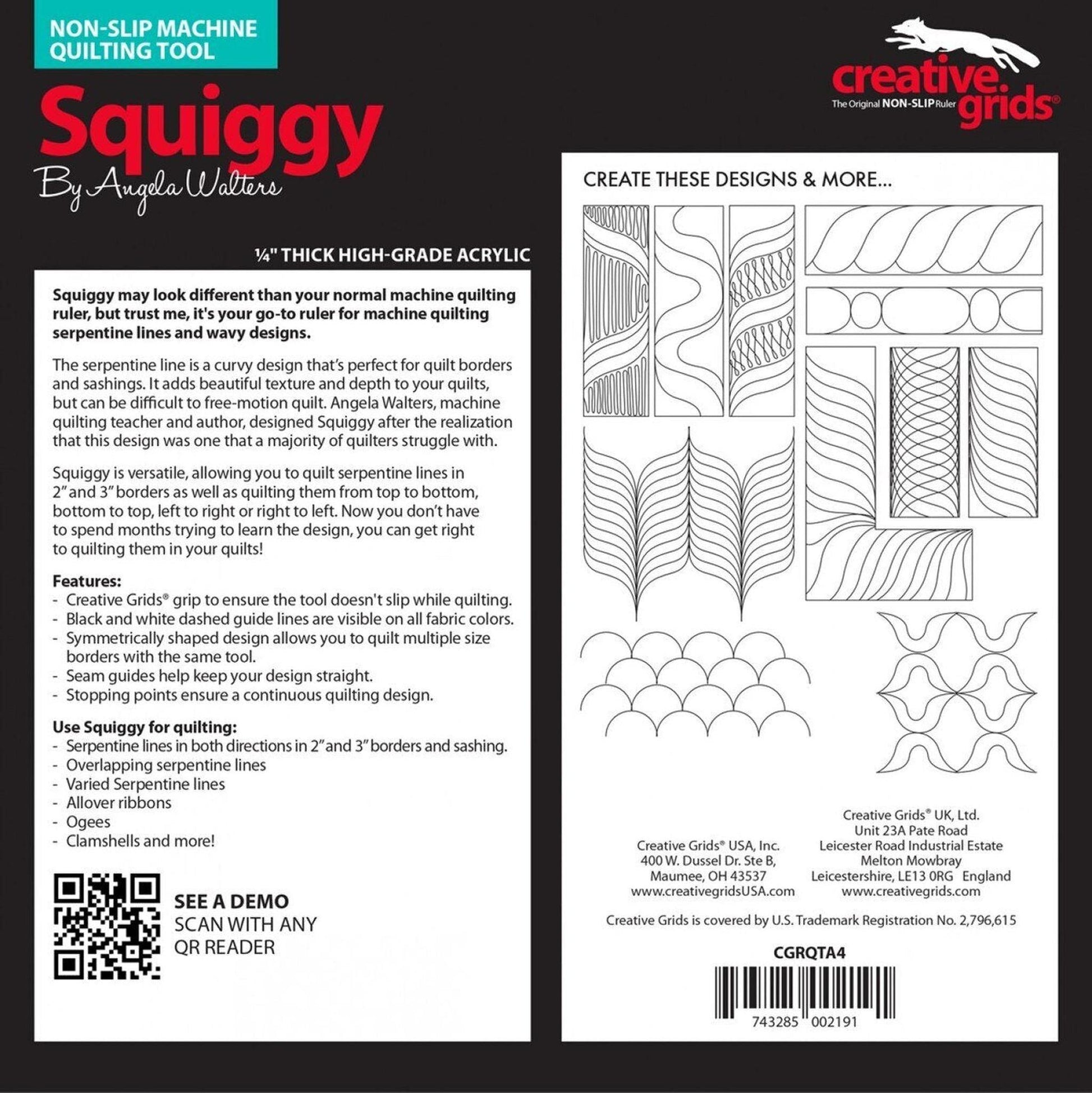 Machine Quilting Tool - Squiggy , crafting and sewing tasks
