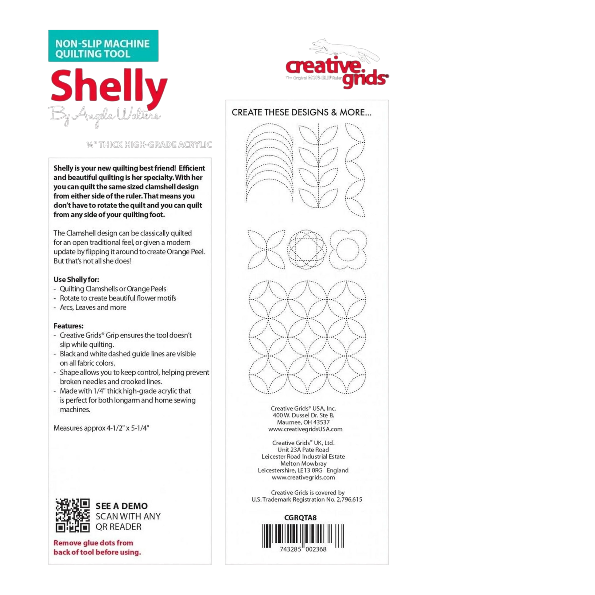 Machine Quilting Tool Shelly - CGRQTA8 , crafting and sewing tasks
