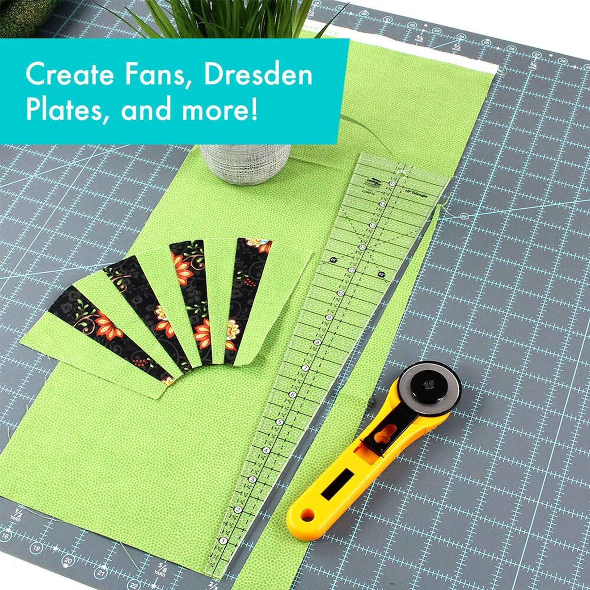 10 Degree Triangle Ruler - CGRT10 for precise cutting, marking and patchwork