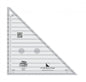 45 Degree Half-Square Triangle 8-1/2in Quilt Ruler for precise cutting, marking and patchwork