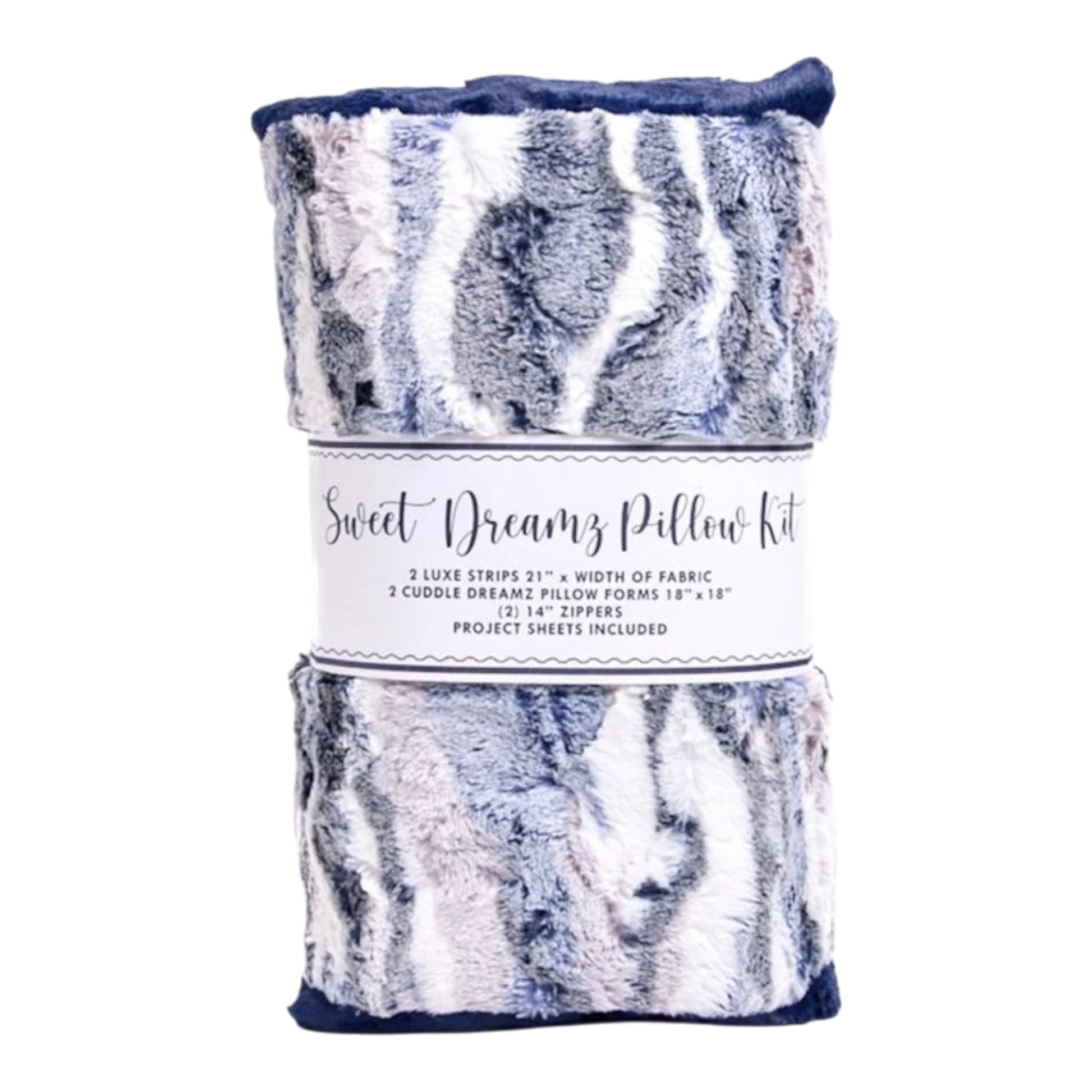 Cuddle Sweet Dreamz Pillow Kit - Frosted Himalayan Navy Luxe , quilting and craft projects