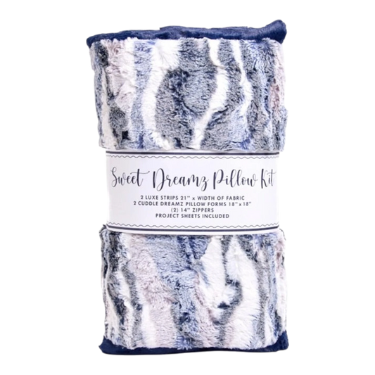 Cuddle Sweet Dreamz Pillow Kit - Frosted Himalayan Navy Luxe , quilting and craft projects
