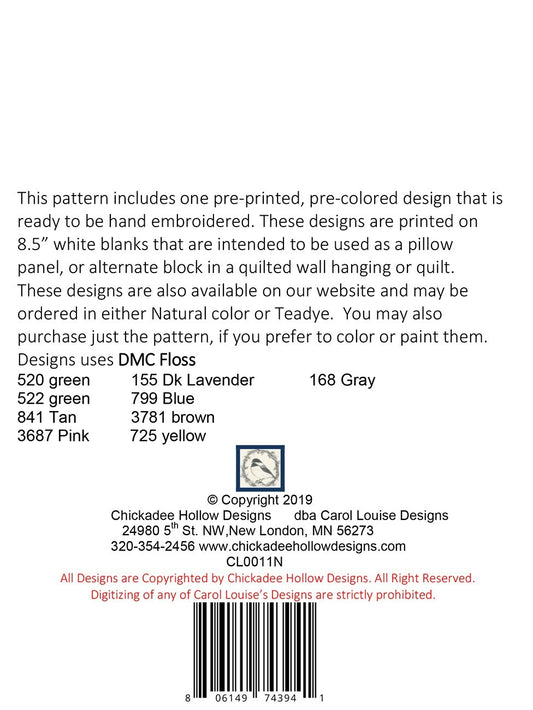 Rainwater - Natural - Hand Embroidery Design sewing and quilting product