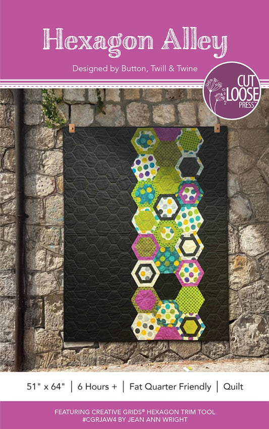 Hexagon Alley Quilt Pattern by Cut Loose Press - front
