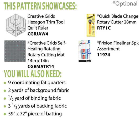 Hexagon Alley Quilt Pattern , quilting and craft projects