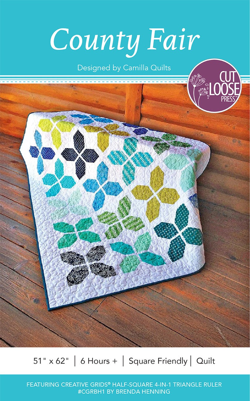 County Fair Quilt Pattern by Cut Loose Press - front